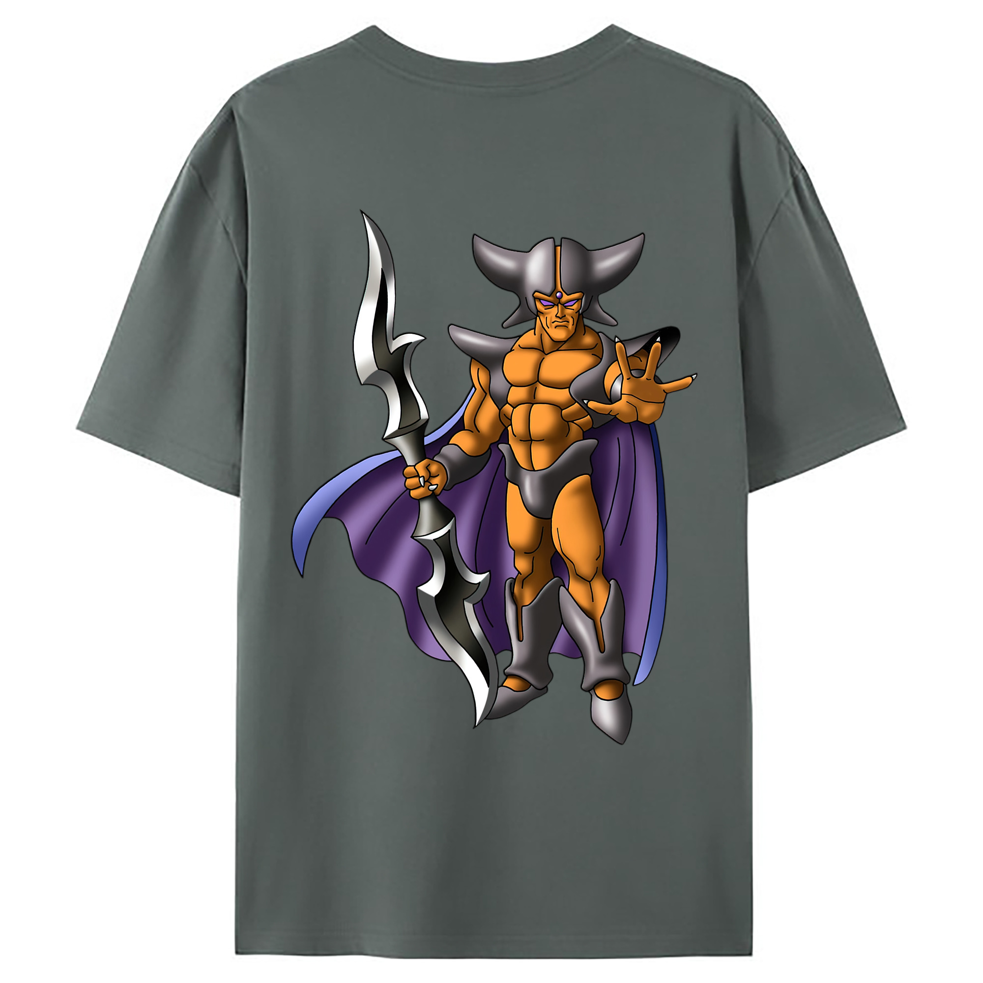 （画像用） ドラゴンクエスト Doragon Kuesuto Dragon Quest 綿100％ メンズ半袖Tシャツ（バックプリント） 通気性
